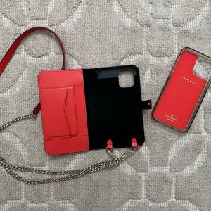 Kate Spade iPhone 12/12 Pro Magnetic Wrap Folio on a Chain